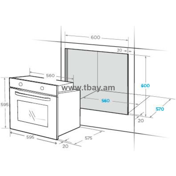 Встраиваемый духовой шкаф midea mo68111x