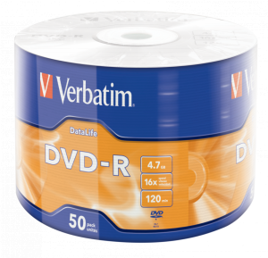 Verbatim DVD-R 4.7GB 16x 50pk. Wrap
