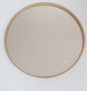 Հայելի մետաղական շրջանակով շրջանաձև ոսկեգույն 50x50