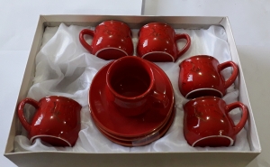 Սուրճի բաժակներ կարմիր սափորաձև