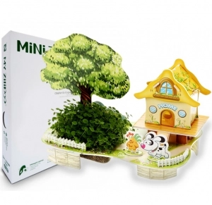 3D Puzzle MINI Zilipoo-Բնական բույսերով ամբողջական տնակ