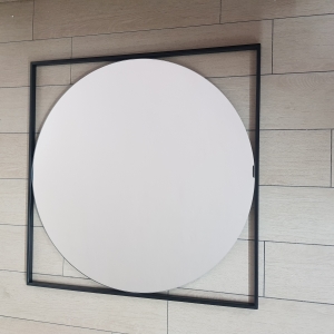 Հայելի քառակուսի մետաղական շրջանակով շրջանաձև 50x50