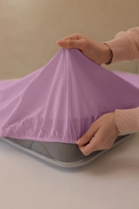 Fitted sheet satin-pink-1pcs