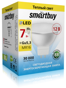 Լամպ SmartBuy SBL-GU5_3-07-30K-12v/4․9 սմ