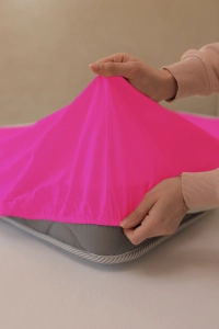 Fitted sheet satin-pink 1pcs