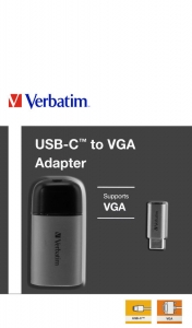 Verbatim USB-C™ to VGA Փոխարկիչ