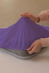 Fitted sheet satin-lilac 1pcs